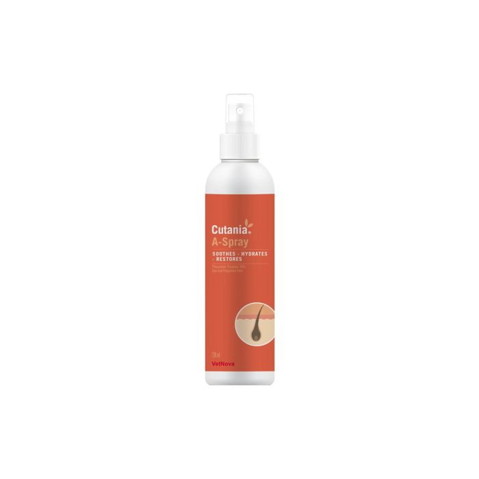 Cutania A-Spray Vetnova 236 mL - Spray Calmante e Hidratante para Piel Sensible con Avena, Ácido Glicólico y Ceramidas