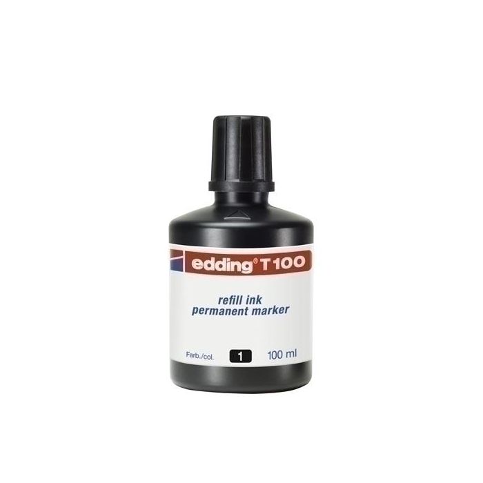 Tinta Rotulador Edding Frasco 100 Ml. T100 Negro