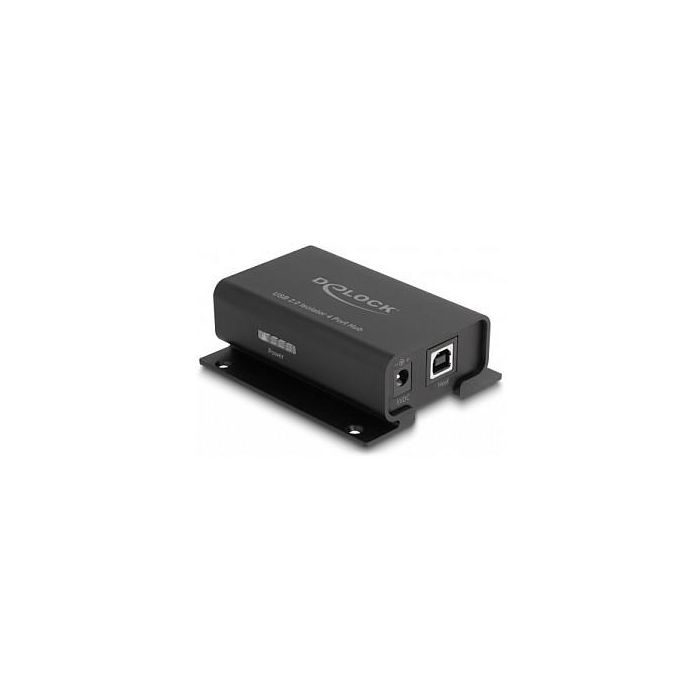 Delock Concentrador USB 2.0 4 Puertos Aislador 5 kV para Datos, Tipo A y B, Negro, Metal, para 0 - 40 °C 0 Delock Concentrador USB 2.0 4 Puertos Aislador 5 kV para Datos, Tipo A y B, Negro, Metal, para 0 - 40 °C 0