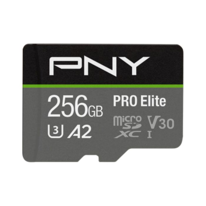 PNY P-SDU256V32100PRO-GE Tarjeta MicroSDXC 256 GB Clase 10 UHS-I U3 V30 100 MB/s Lectura 90 MB/s Escritura PNY P-SDU256V32100PRO-GE Tarjeta MicroSDXC 256 GB Clase 10 UHS-I U3 V30 100 MB/s Lectura 90 MB/s Escritura