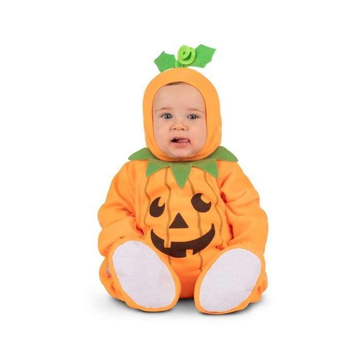 Disfraz pequeña calabaza gorro, mono con barriguita rellena y patucos talla 7-12 m 3 Disfraz pequeña calabaza gorro, mono con barriguita rellena y patucos talla 7-12 m 3