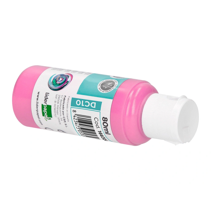Liderpapel Pintura Acrilica Bote 80 ml Rosa Multisuperficie 5