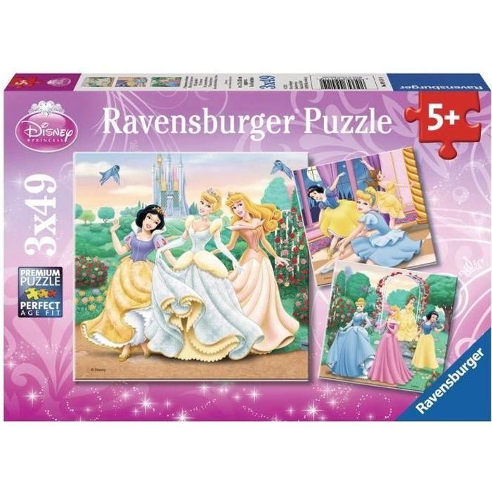 Ravensburger Set 3 Puzzles Princesas Disney 49 Piezas Ravensburger Set 3 Puzzles Princesas Disney 49 Piezas