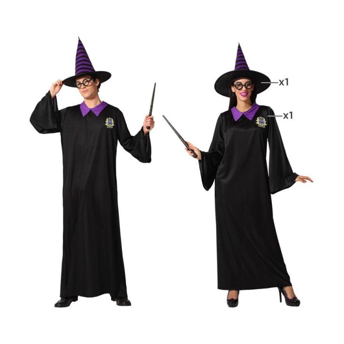 Harry Potter Disfraz Mago Adulto XL Unisex Negro con Túnica y Sombrero para Hombre y Mujer. Ideal Fiesta Temática Cosplay Hogwarts Harry Potter Disfraz Mago Adulto XL Unisex Negro con Túnica y Sombrero para Hombre y Mujer. Ideal Fiesta Temática Cosplay Hogwarts