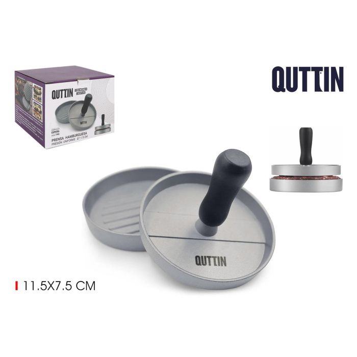Quttin Prensa Hamburguesas de Metal 12 x 9 cm - Ideal para Hamburguesas Caseras (12 Unidades)