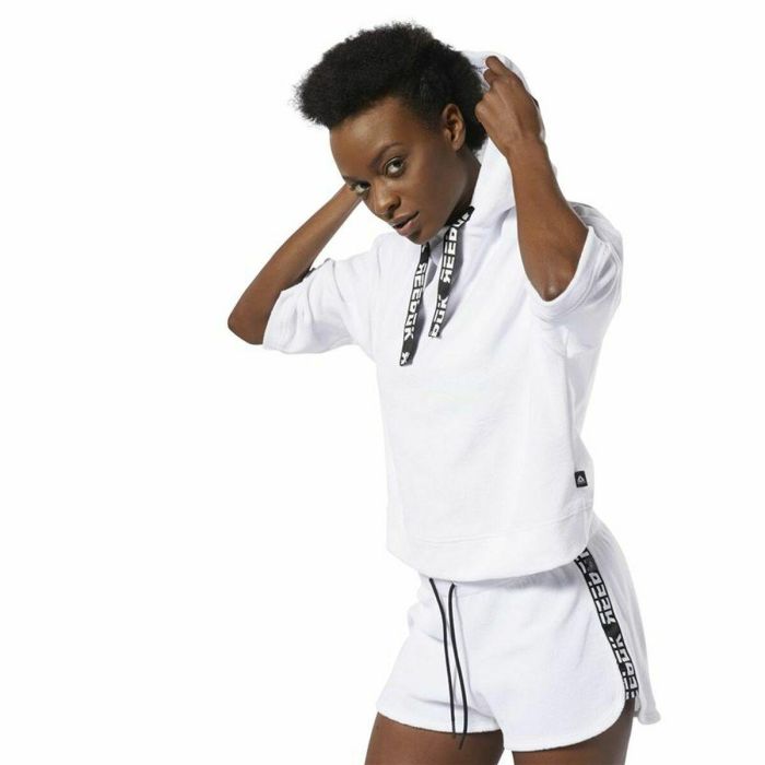 Sudadera con Capucha Mujer Reebok Wor Blanco XS 5 Sudadera con Capucha Mujer Reebok Wor Blanco XS 5