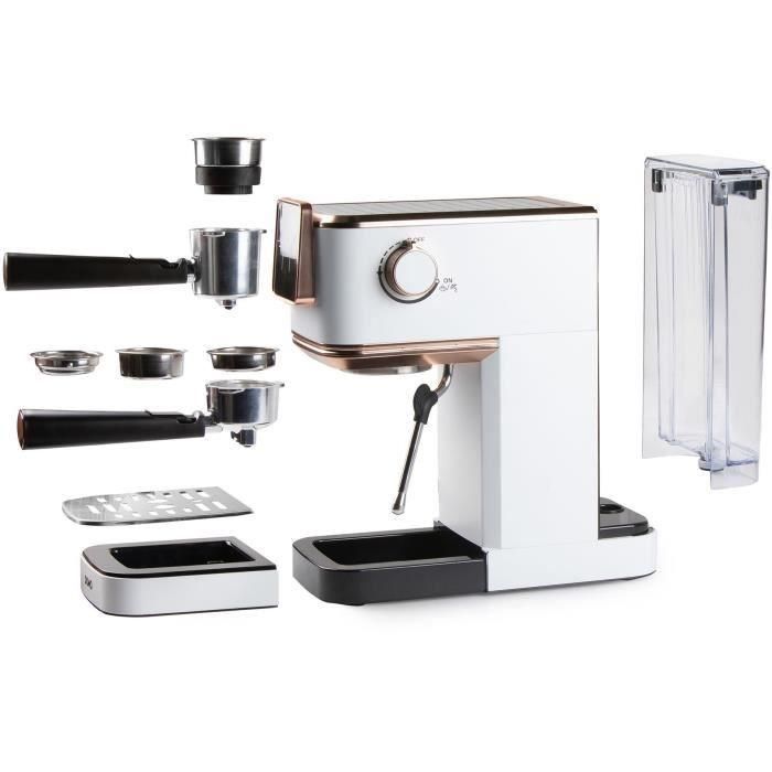 Cafetera espresso 3 en 1 - DOMO - DO746K - 1350 W - 20 bares - Blanco/Rosa 1 Cafetera espresso 3 en 1 - DOMO - DO746K - 1350 W - 20 bares - Blanco/Rosa 1