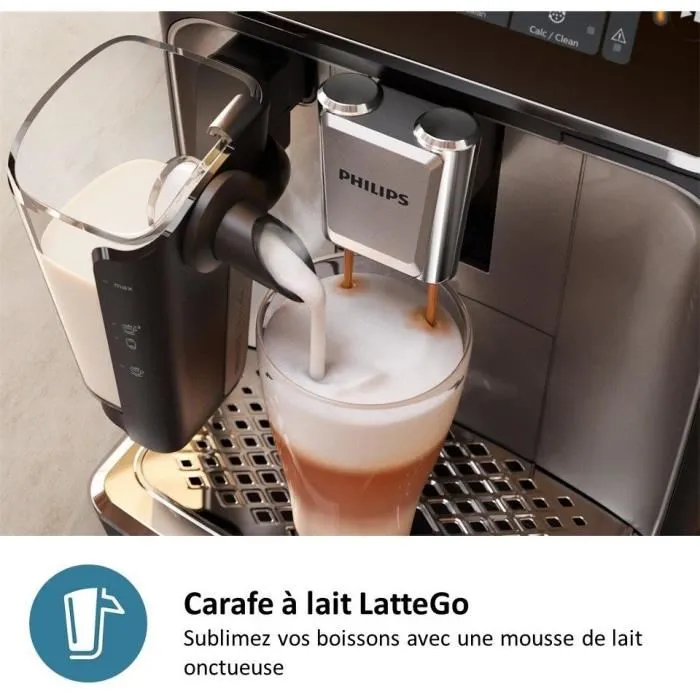 Philips Cafetera Espresso Automática EP2336/40 LatteGo 4 Bebidas - Cromo Negro 4