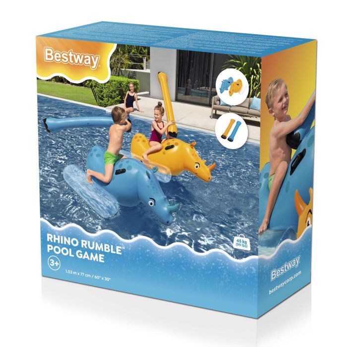 Bestway Juego Flotante Lucha de Rinocerontes 153x77 cm +3 Años Piscina 41522 10