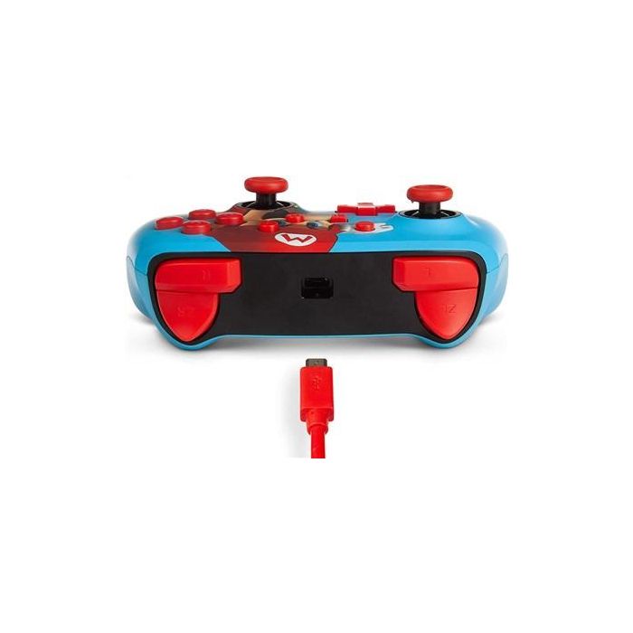 Power A 1518605-02 Mando con Cable Mario Punch para Nintendo Switch, con Diseño Mejorado y Botones Programables 1