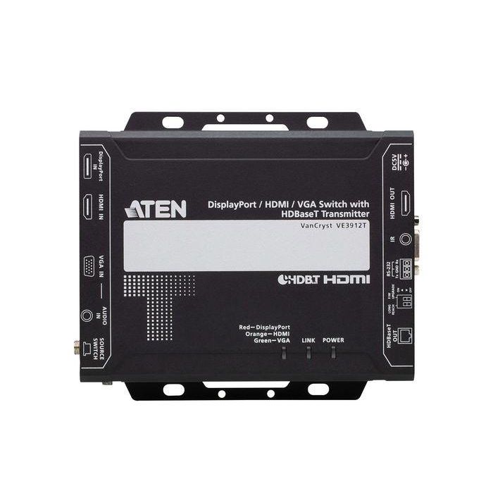 Aten VE3912T HDBaseT Transmisor Switch DisplayPort HDMI VGA con Extensor de Video 4K hasta 100m sobre Cat 6/6a para Conversión de Señales 6 Aten VE3912T HDBaseT Transmisor Switch DisplayPort HDMI VGA con Extensor de Video 4K hasta 100m sobre Cat 6/6a para Conversión de Señales 6