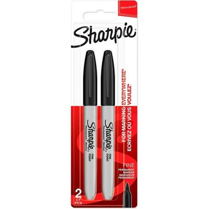 Set de Rotuladores Sharpie Negro 2 Piezas (12 Unidades) 1 Set de Rotuladores Sharpie Negro 2 Piezas (12 Unidades) 1