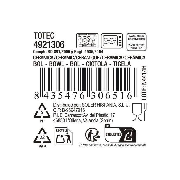 Inde Bol Totec 640 cc - 14.5 cm de diámetro (18 Unidades) 3