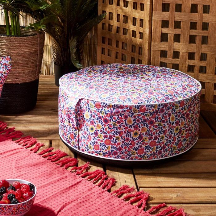 Home Deco Factory Puf Hinchable Estampado Floreado 56x25 cm 5