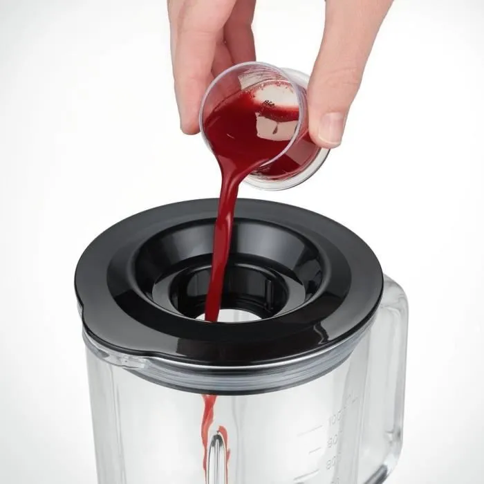 Severin Licuadora SM3734, Recipiente Vidrio 1L, 2 Velocidades + Pulso, 22.000 RPM, 500W, Acero Inoxidable 4