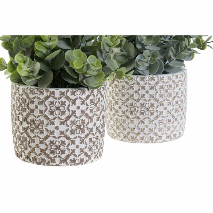 Planta Decorativa DKD Home Decor Jarrón Verde Resina PE (10,5 x 10,5 x 24 cm) (2 Unidades) 1