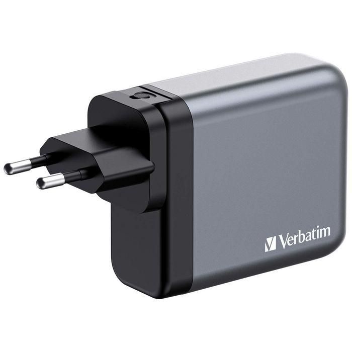 Verbatim Gnc-140 Cargador de Pared Gan 140W con 1 Puerto USB-A 3.0 y 3 Puertos USB-C 3.0 2