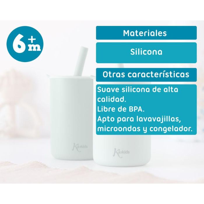 Vasos En Silicona Sage Con Pajita 4 Vasos En Silicona Sage Con Pajita 4