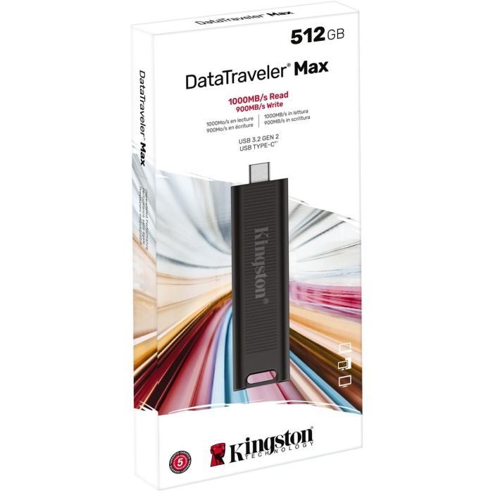 Kingston DataTraveler Max USB Tipo C 512 GB Negro DTMAX/512GB 9