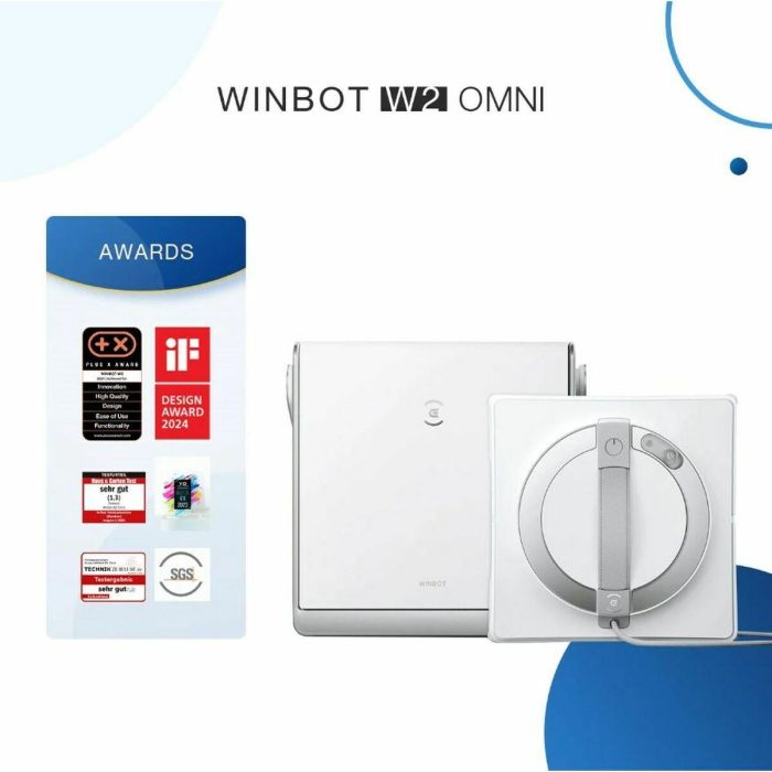 Ecovacs ECO1728654610546 Robot Limpiacristales WINBOT W2 OMNI con Estación Multifunción: Carga Mientras Trabaja 13