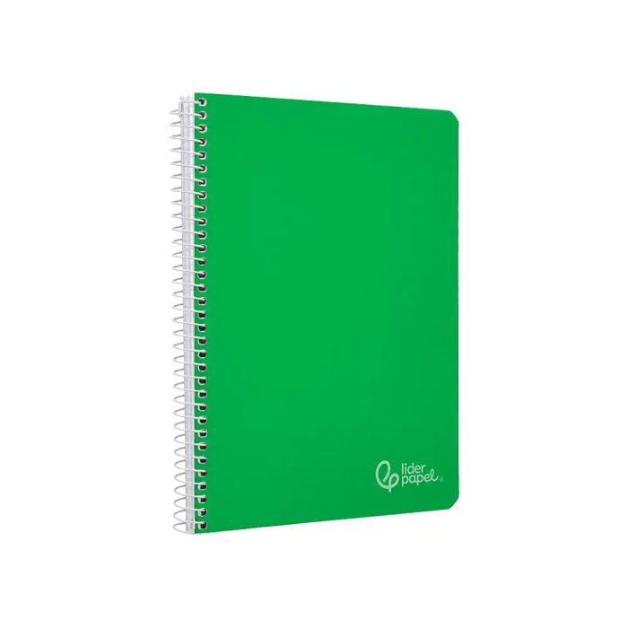 Liderpapel Cuaderno espiral A5 Witty tapa dura 80 hojas 90gr cuadro 4mm con margen color verde 4