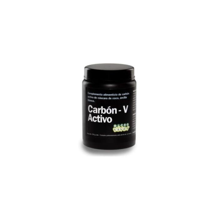 MICROVIVER Carbón Activo-V de Cáscara de Coco y Arcilla Blanca 140g, Suplemento para Desintoxicación y Sinergia