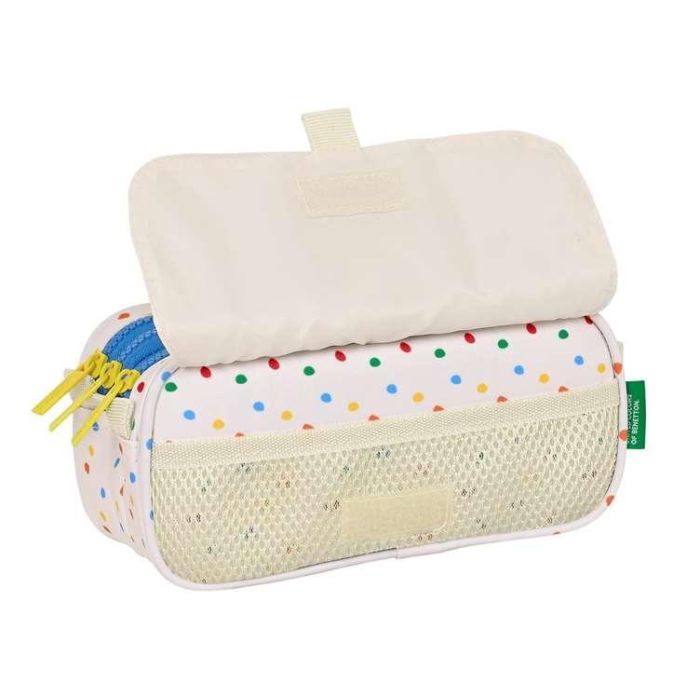 Portatodo Triple Benetton Topitos Blanco (21,5 x 10 x 8 cm) 3