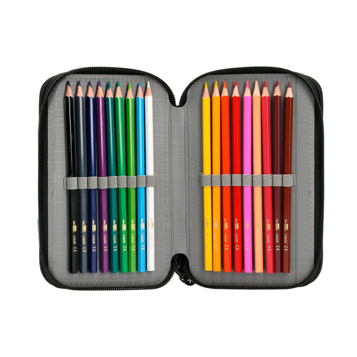 Antartik Plumier Escolar Triple Cremallera Color Menta 36 Piezas 7