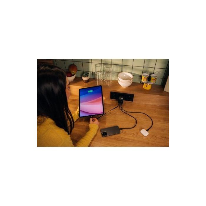 Cargador de Pared Universal GaN Verbatim GaN Charger/ 1xUSB Tipo-C/ 1xUSB/ 1xUSB Tipo-C Macho/ 65W 3