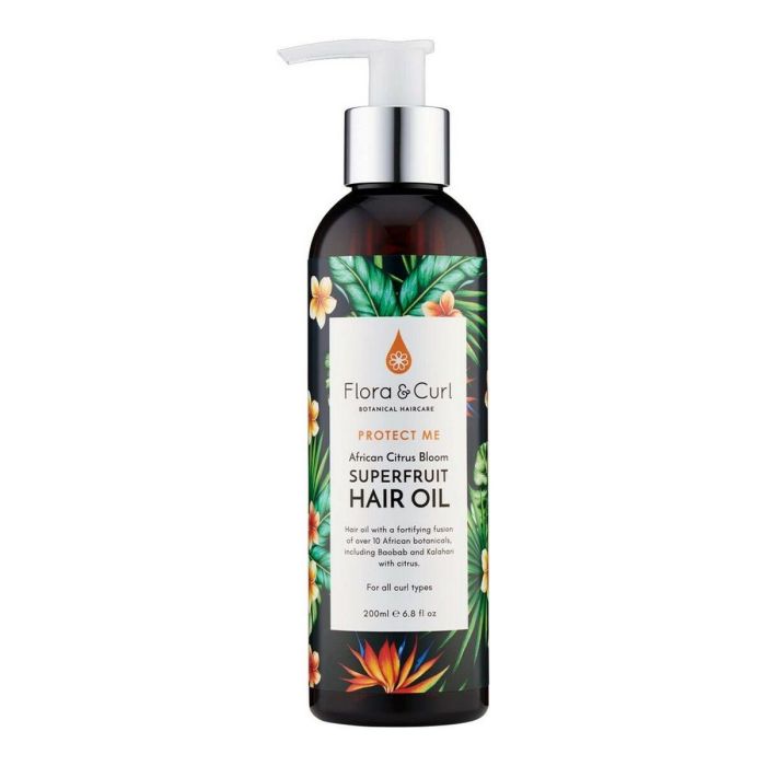 Flora Curl - Aceite Capilar African Citrus Superfruit 200ml - Nutre, Protege y Brilla Rizos Sin Siliconas
