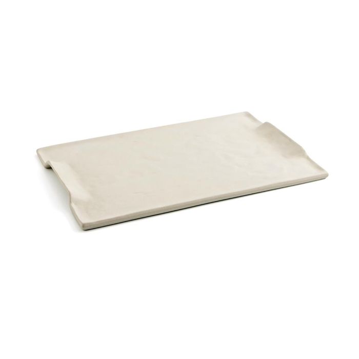 Quid Mineral Gres Bandeja Rectangular Cerámica Beige 30x18 cm - 6 Unidades Alta Resistencia, Apta Lavavajillas y Microondas 1