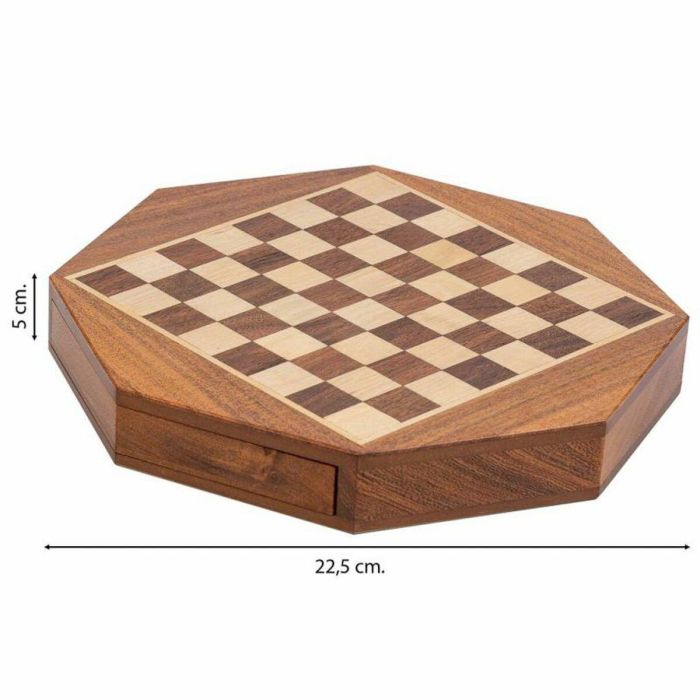 Ajedrez Alexandra House Living Marrón Madera de acacia 22 x 5 x 22 cm Magnético 1