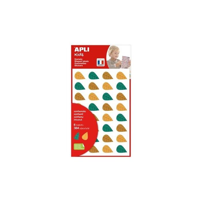 Apli Gomets Hojas De Árboles Removibles 384 Unidades 6 Hojas C-Surtidos Apli Gomets Hojas De Árboles Removibles 384 Unidades 6 Hojas C-Surtidos