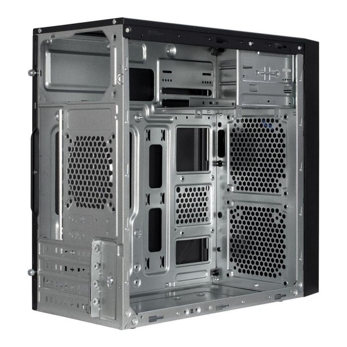 Inter-Tech IT-6505 Reto Micro Torre ATX Negro, Caja PC micro ATX, Diseño Retro con Soporte para Múltiples Bahías y Puertos USB 6
