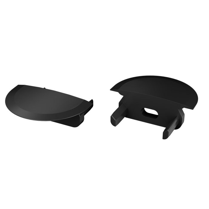 Perfíl Aluminio KIMERA-SELDE Anodizado Negro con Difusor Opal y Tapones 2,02M 1 Perfíl Aluminio KIMERA-SELDE Anodizado Negro con Difusor Opal y Tapones 2,02M 1