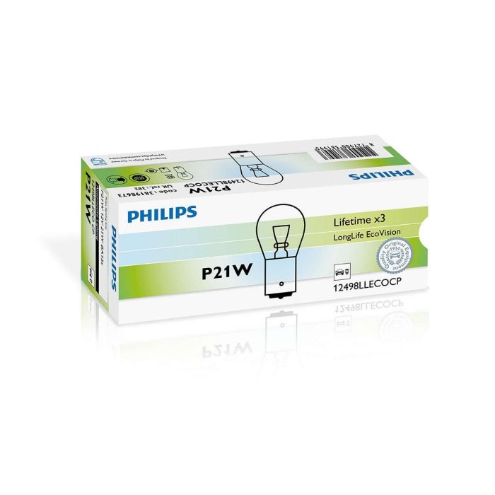 Philips P21 W Longlife Ecovision 12 V21 Ba15S Cp | 10 Unidades MTECPH 12498LLECOCP Philips P21 W Longlife Ecovision 12 V21 Ba15S Cp | 10 Unidades MTECPH 12498LLECOCP