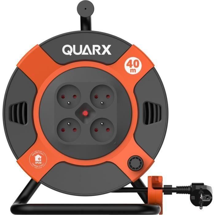 Enrollador de cable - QUARX - Bricolaje - 40 m, H07RN-F 3G2,5 mm², tambor metálico 1 Enrollador de cable - QUARX - Bricolaje - 40 m, H07RN-F 3G2,5 mm², tambor metálico 1
