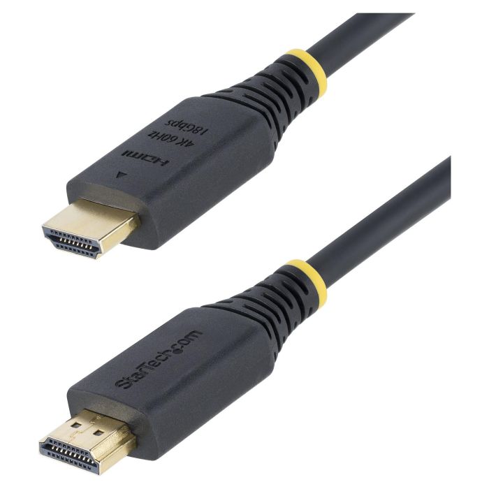 StarTech Cable HDMI Premium Certificado 0.5M - 4K 60Hz, HDR10, HDCP 2.2, ARC, 18Gbps, TPE, HDMI 2.0, Negro 1