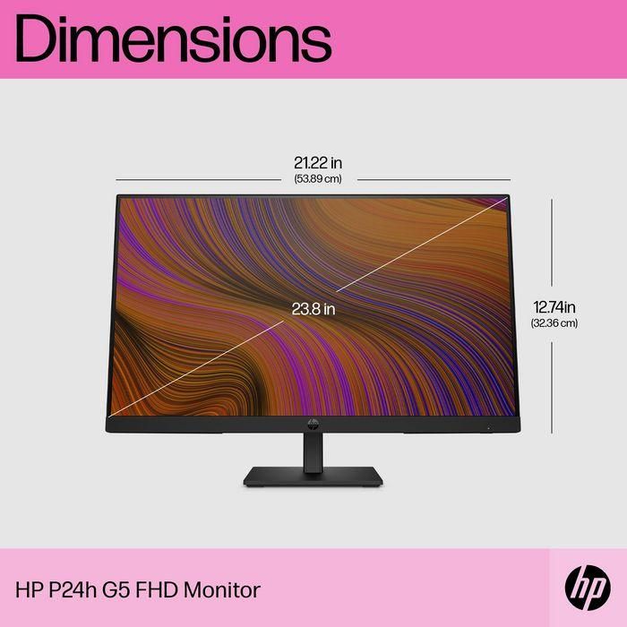 HP Monitor P24h G5 FHD 23.8 pulgadas para trabajo diario 15 HP Monitor P24h G5 FHD 23.8 pulgadas para trabajo diario 15