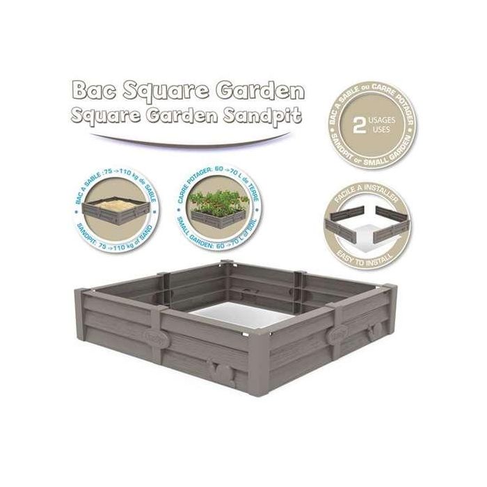 Arenero con 2 usos, usa la arena para jugar o para cultivar. capacidad 60-70 litros. 77x76x17 cm 6 Arenero con 2 usos, usa la arena para jugar o para cultivar. capacidad 60-70 litros. 77x76x17 cm 6