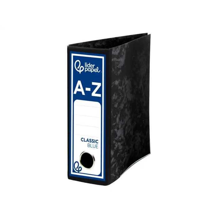 Liderpapel Archivador de Palanca Classic Blue Lomo 80mm Negro Compresor Metálico 1