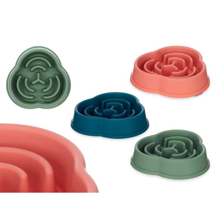 Comedero lento para mascotas Mascow 20x20x4.5 cm, plástico, colores surtidos (24 Unidades) Comedero lento para mascotas Mascow 20x20x4.5 cm, plástico, colores surtidos (24 Unidades)