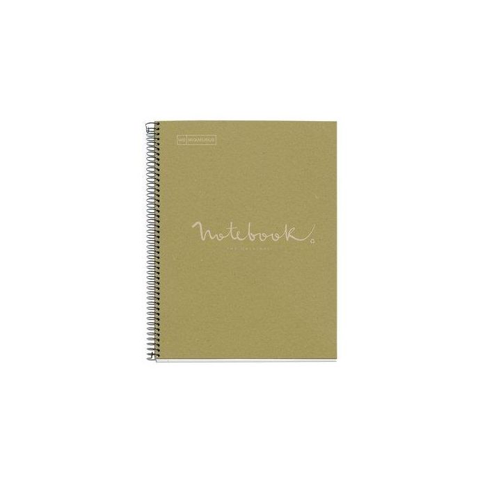 Miquelrius Cuaderno NB-1 6091 A4 80 Hojas Cuadriculado 5mm, 100% Reciclado, Certificado Blue Angel y UE Ecolabel