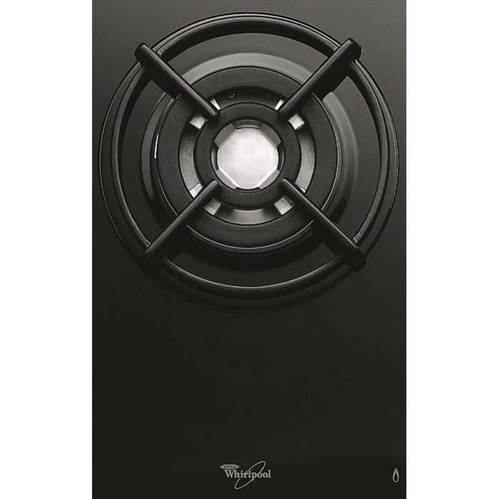 WHIRLPOOL AKT404NB Cocina de gas - 3 chimeneas - 6350W - L59 x P51cm - Revestimiento de vidrio templado - Negro 3 WHIRLPOOL AKT404NB Cocina de gas - 3 chimeneas - 6350W - L59 x P51cm - Revestimiento de vidrio templado - Negro 3