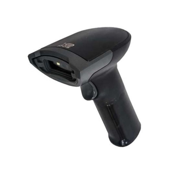 10POS IS-300UN Lector de Código de Barras 1D y 2D USB de mano ergonómico con soporte incluido y lectura automática