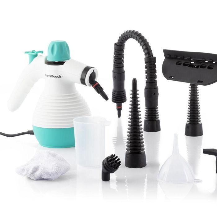 Vaporeta de Mano Multiusos con Accesorios 9 en 1 Steany InnovaGoods 0,35 L 3 Bar 1000W 3 Vaporeta de Mano Multiusos con Accesorios 9 en 1 Steany InnovaGoods 0,35 L 3 Bar 1000W 3