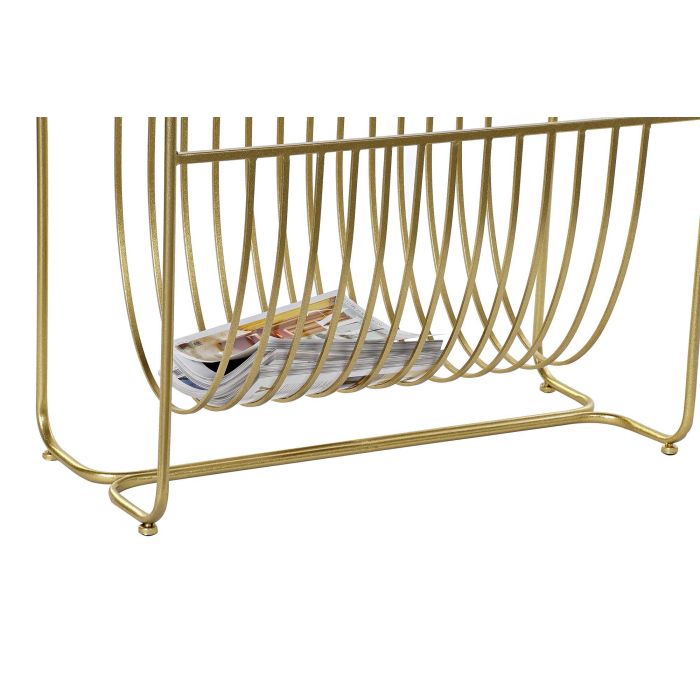 DKD Home Decor Revistero Dorado Metal y Espejo 35 x 76 x 83 cm 3 DKD Home Decor Revistero Dorado Metal y Espejo 35 x 76 x 83 cm 3