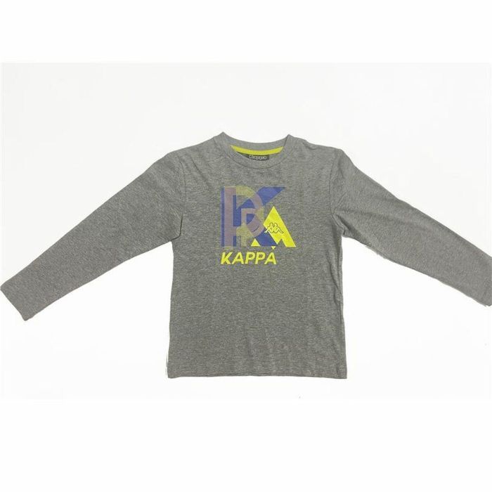 Camiseta de Manga Corta Hombre Kappa Benoit Gris claro 6 Años 1