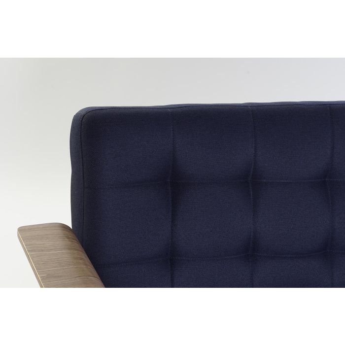 DKD Home Decor Sofá Cama Urban Azul Marrón Negro Poliéster, Metal y Eucalipto, Desmontable, 203x87x81 cm 2 DKD Home Decor Sofá Cama Urban Azul Marrón Negro Poliéster, Metal y Eucalipto, Desmontable, 203x87x81 cm 2
