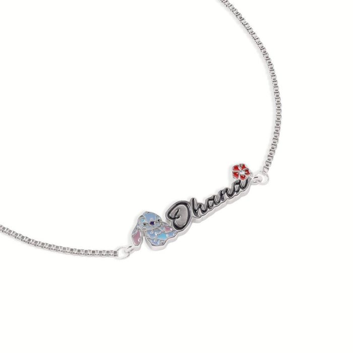 PEERS HARDY Pulsera Ohana Stitch Disney de Plata de Ley con Esmalte y Cierre Deslizante
